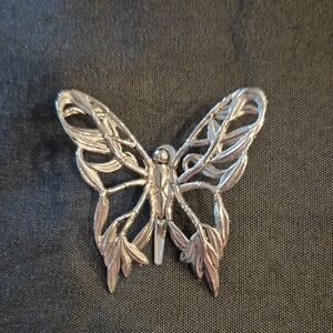 John Hardy Vintage Silver Butterfly Brooch - Openwork Wing Pin